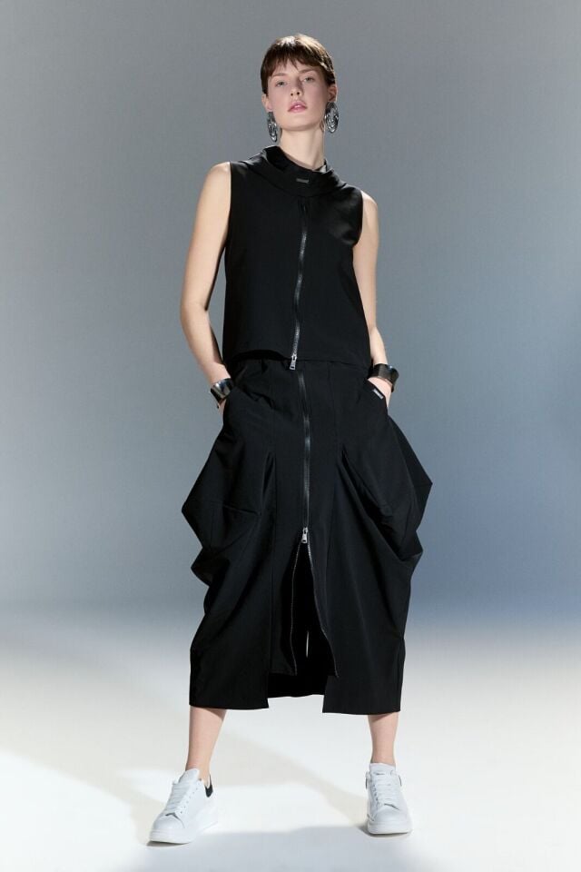 Fermuar detaylı spor tasarım etek