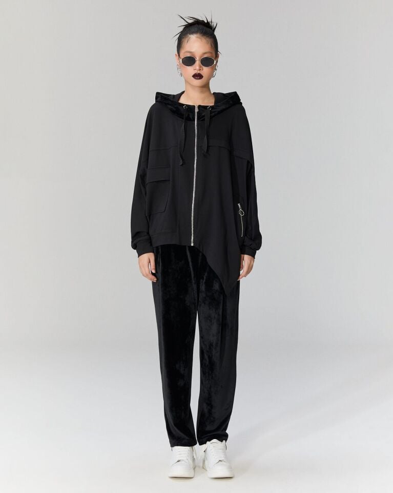 Kadife siyah pantolon