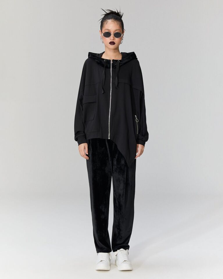 Kadife siyah pantolon