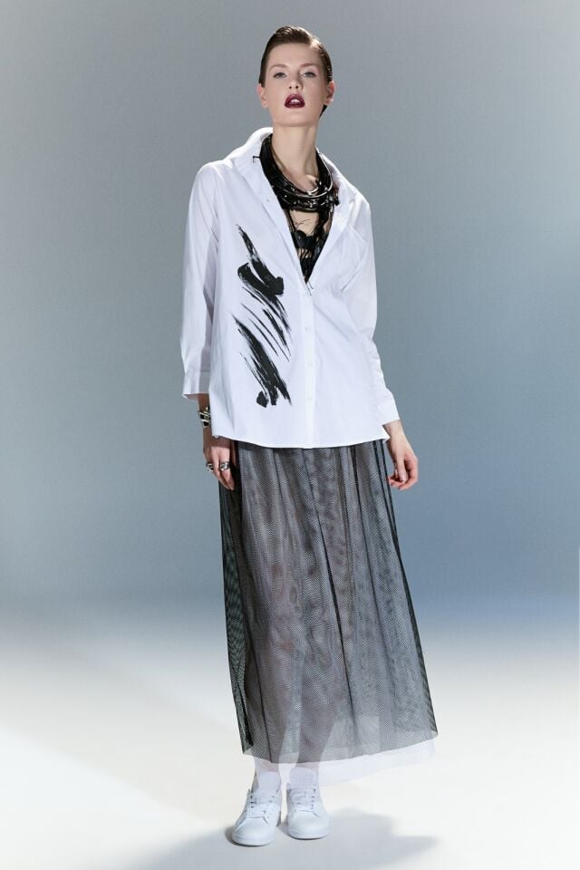 Beyaz Tasarım Gömlek