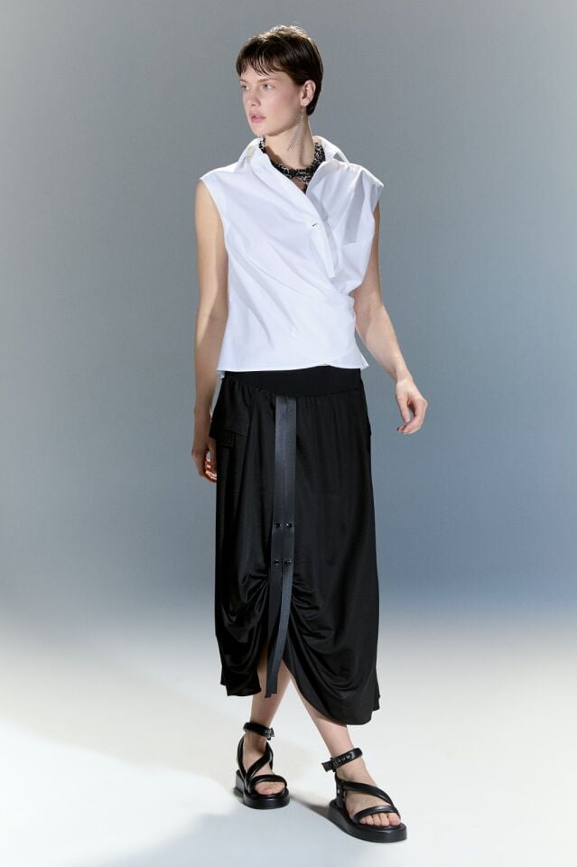 Zımba Detaylı Tasarım Etek