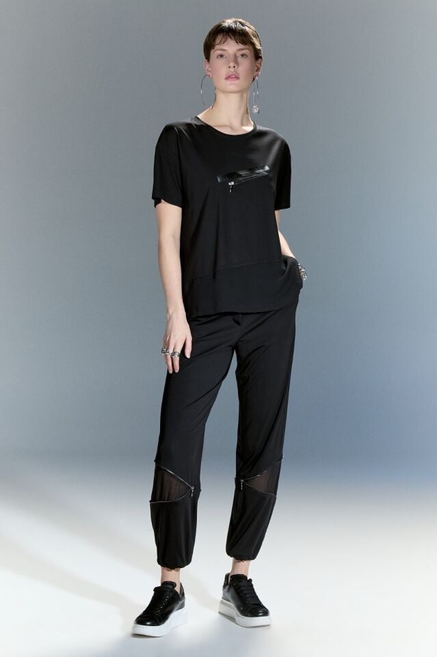 Fermuar Detaylı Bluz