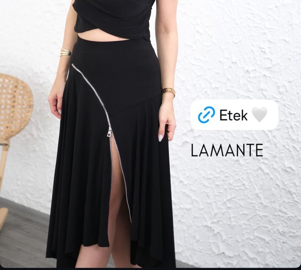 Fermuar Detaylı Etek